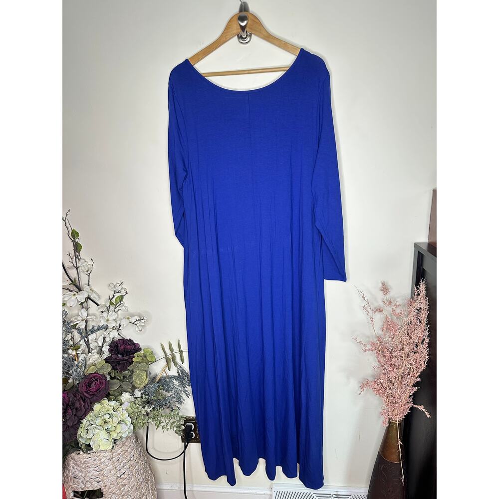 UNIVERSAL STANDARD Athena Divine Jersey Midi Dress Cobalt Blue Sz 18/20 NWT {S8} - Picture 3 of 6